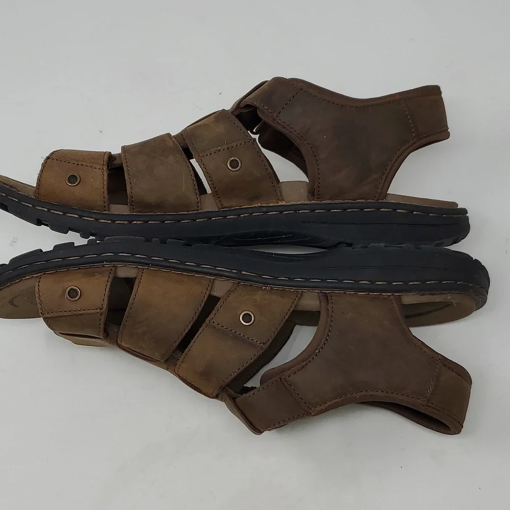 Abeo Men's Brown Leather Sandals Size 10N BM046 4248